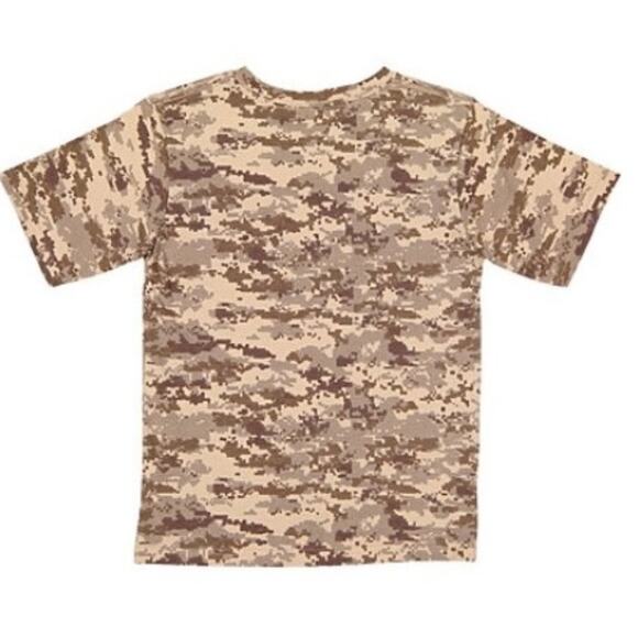 Code Five Camo Short Sleeve Crew Neck Tee Shirt in Sand Digital Youth Medium - Picture 2 of 3